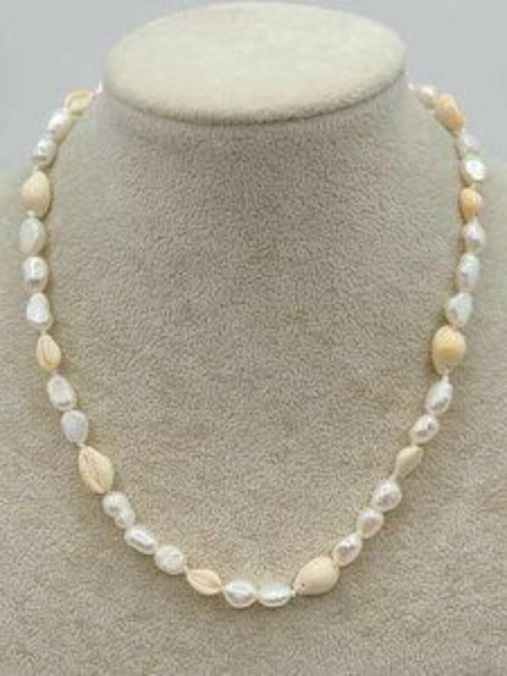 J Crew Shell Faux Pearl Necklace NWT NEW